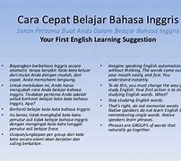 Cara Cepat Belajar Bahasa Inggris