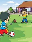 Gambar Anak Sedang Bermain Bola Kartun